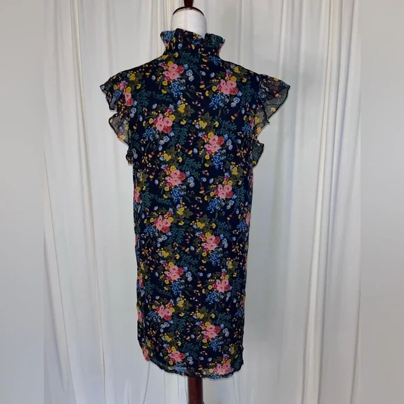 Madewell x No. 6 Floral Ruffle Silk Shift Dress - Picture 5 of 8